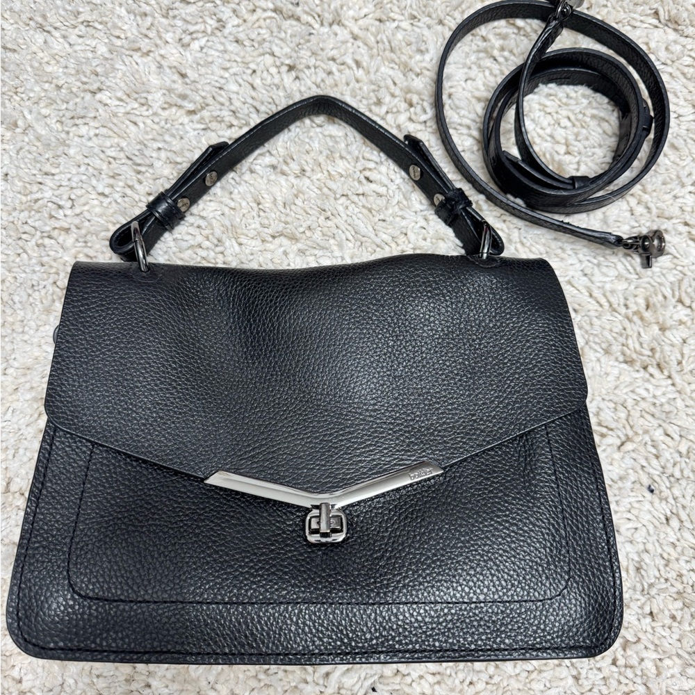 Chic Black Leather Shoulder Bag